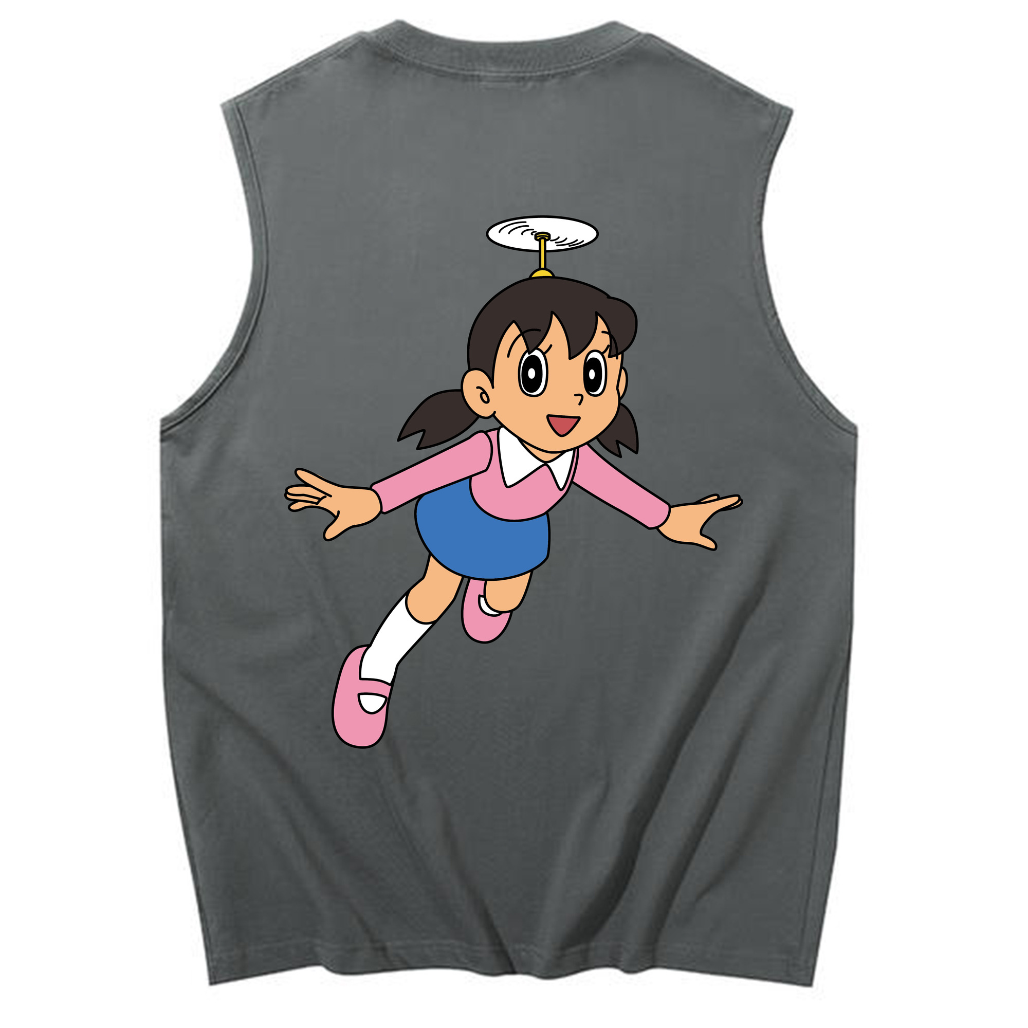 （画像用） ドラえもん みなもと しずか Doraemon Shizuka Minamoto コットン100％タンクトップ（背面プリント）